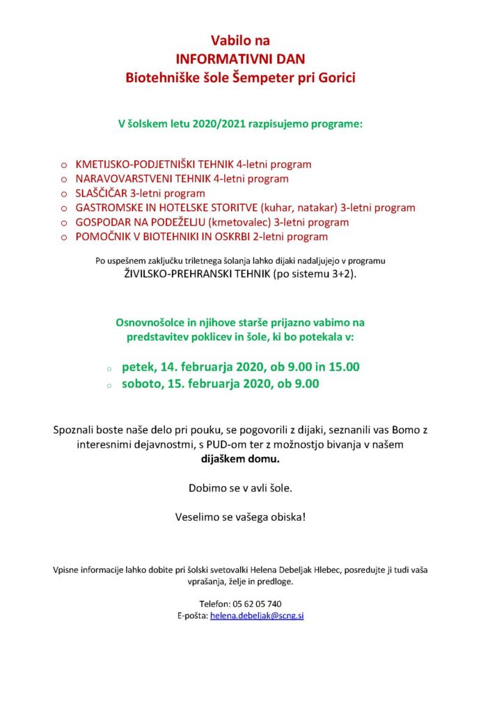 Informativni dan 2020