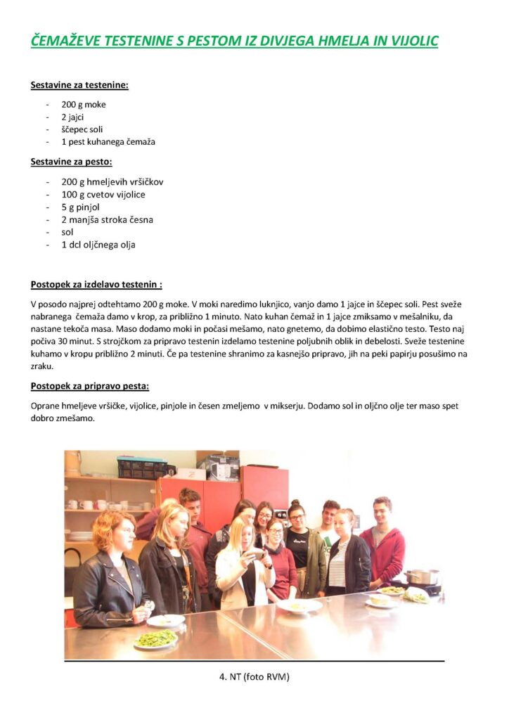 4. NT in čemaževe testenine