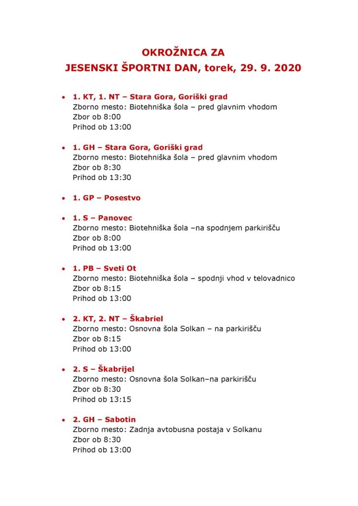 Športni dan, 29. 9. 2020