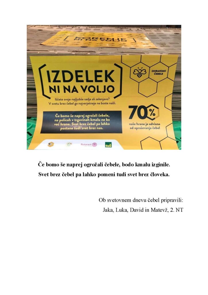 20. maj – svetovni dan čebel