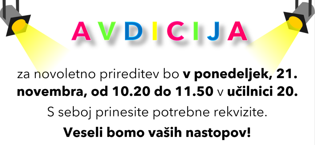 AVDICIJA ZA NASTOP NA NOVOLETNI PRIREDITVI