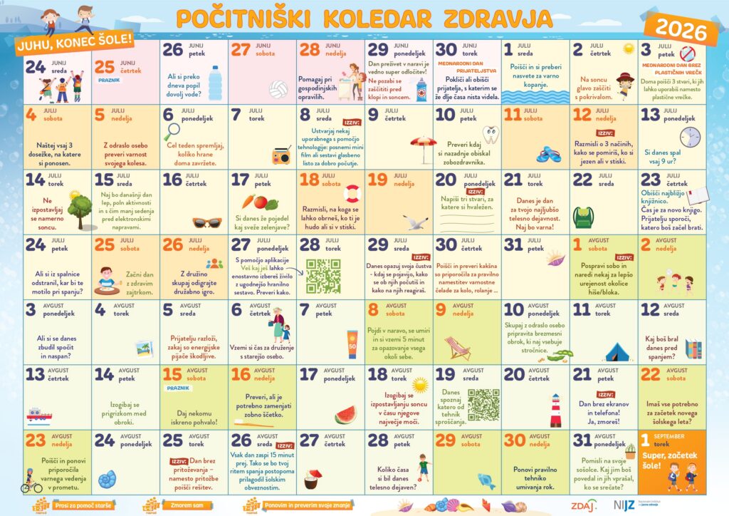 Počitniški koledar zdravja